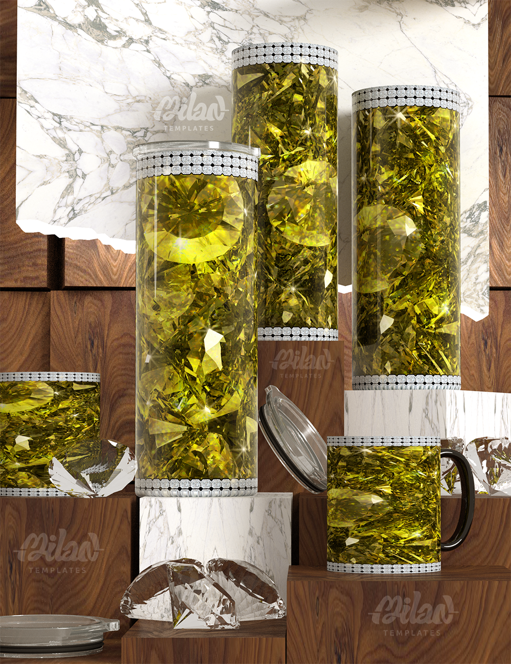Gemstone Tumbler and Mug