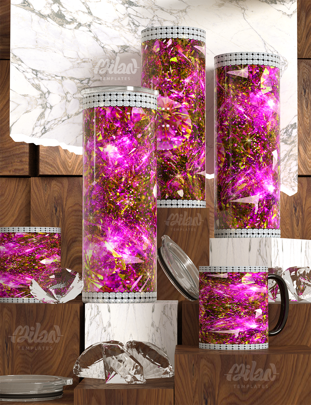 Gemstone Tumbler and Mug