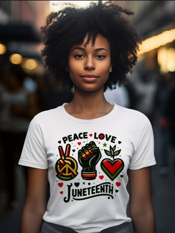 Peace, Love Juneteenth (Unisex)