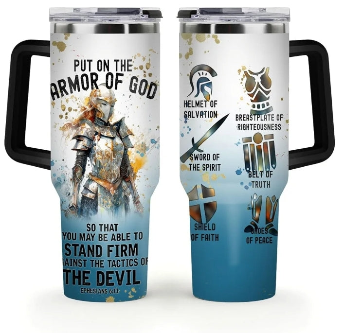 Armor Of God Stainless Steel Tumbler