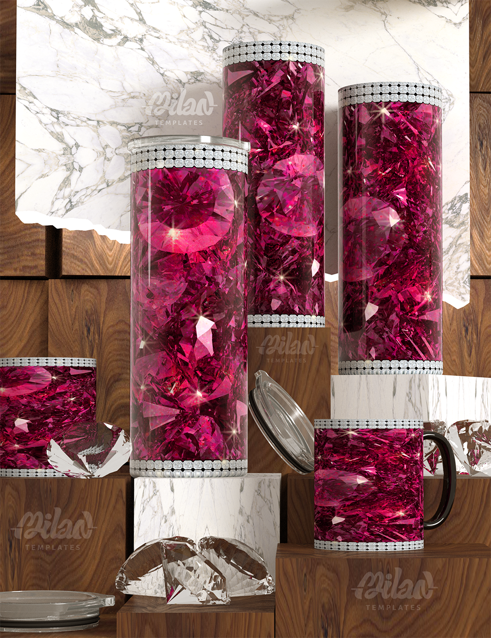 Gemstone Tumbler and Mug